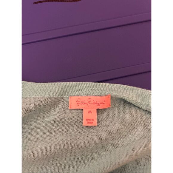 Lilly Pulitzer light weight cardigan sweater size medium C17-11 - Picture 3 of 3